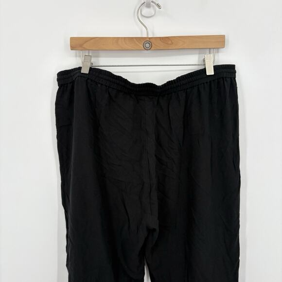 Eileen Fisher Silk Pants Large P Elastic Waist Luxury Capsule Office Minimalist - Picture 6 of 9
